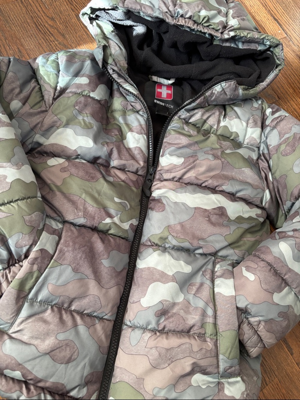 Boys Camouflage Puffer Jacket
